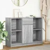 Image de vidaXL Buffet avec tiroir sonoma gris 101x35x76 cm bois d'ingÃ©nierie