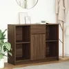 Image de vidaXL Buffet avec tiroir chÃªne brun 101x35x76 cm bois d'ingÃ©nierie