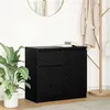 Image de vidaXL Buffet avec tiroir chêne noir 71x35x65 cm bois d'ingénierie861599