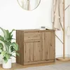 Image de vidaXL Buffet avec tiroir chÃªne artisanal 71x35x65 cm bois ingÃ©nierie