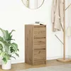 Image de vidaXL Buffet chêne artisanal 29,5x34x76 cm bois d'ingénierie861642