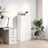 Image de vidaXL Armoire avec tiroir blanc 55,5x34x119,5 cm bois d'ingÃ©nierie
