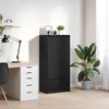 Image de vidaXL Armoire avec tiroir chÃªne noir 55,5x34x119,5 cm bois ingÃ©nierie