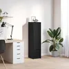 Image de vidaXL Buffet haut chÃªne noir 29,5x34x119,5 cm bois d'ingÃ©nierie