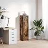 Image de vidaXL Buffet haut chêne fumé 29,5x34x119,5 cm bois d'ingénierie861656