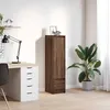 Image de vidaXL Buffet haut chÃªne marron 29,5x34x119,5 cm bois d'ingÃ©nierie