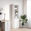 Image de vidaXL Buffet haut blanc 37,5x35x180 cm bois d'ingÃ©nierie