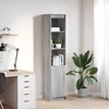 Image de VidaXL Buffet sonoma gris 37,5x35x180 cm bois d'ingÃ©nierie