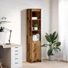 Image de vidaXL Buffet haut 37,5x35x180 cm vieux bois bois d'ingÃ©nierie