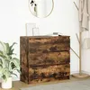 Image de vidaXL Buffet chêne fumé 80x35x76 cm bois d'ingénierie861737
