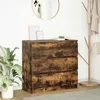 Image de Vidaxl Buffet ChÃªne FumÃ© 80x35x76 Cm Bois D'ingÃ©nierie