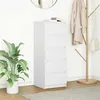 Image de vidaXL Buffet avec tiroirs blanc 37,5x35x99 cm bois d'ingénierie861760