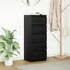 Image de vidaXL Buffet avec tiroirs chÃªne noir 37,5x35x99 cm bois d'ingÃ©nierie