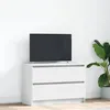 Image de vidaXL Meuble TV blanc 80x35x54 cm bois d'ingÃ©nierie