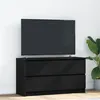 Image de vidaXL Meuble TV noir 100x35x54 cm bois d'ingénierie861806