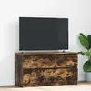 Image de vidaXL Meuble TV chÃªne fumÃ© 100x35x54 cm bois d'ingÃ©nierie