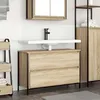 Image de vidaXL Meuble salle de bain lavabo tiroirs chêne sonoma 90x34,5x60 cm861878