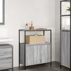 Image de vidaXL Meuble de salle de bain avec Ã©tagÃ¨res sonoma gris 76,5x35x95 cm