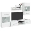 Image de vidaXL Meubles TV 5 pcs avec lumière LED blanc mat bois d'ingénierie3324229