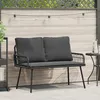 Image de vidaXL Banc De Jardin Vidaxl Noir 114x64x78 Cm Poly Rattan