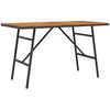 Image de vidaXL Table À Manger Vidaxl Noire 110x55x62 Cm En Bois Massif D'acacia