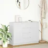 Image de vidaXL Buffet avec tiroirs blanc 100,5x35x76 cm bois d'ingénierie3328444