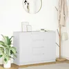 Image de vidaXL Buffet avec tiroirs blanc 100,5x35x76 cm bois d'ingÃ©nierie