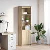 Image de vidaXL Buffet haut chÃªne sonoma 50x35x180 cm bois d'ingÃ©nierie