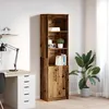 Image de vidaXL Buffet haut vieux bois 50x35x180 cm bois d'ingÃ©nierie