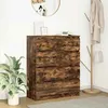 Image de vidaXL Buffet chêne fumé 80x35x99 cm bois d'ingénierie3328484
