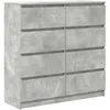 Image de vidaXL Buffet gris bÃ©ton 100x35x99 cm bois d'ingÃ©nierie