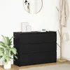 Image de vidaXL Buffet chÃªne noir 100x35x76 cm bois d'ingÃ©nierie