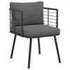 Image de vidaXL Chaise de jardin avec coussins noir résine tressée4108259