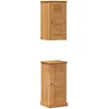 Image de vidaXL Vidaxl Ensemble De Mobilier De Salle De Bain Avec Étagère Avec Stockage Avec Porte 2 Pcs