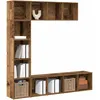 Image de Vidaxl Bibliothèques 3 Pcs Vieux Bois Bois D'ingénierie