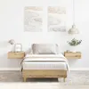 Image de vidaXL Cadre de lit sans matelas chÃªne artisanal 75x190 cm
