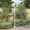 Image de vidaXL Lampadaire De Jardin Vidaxl 3 Lampes E27 Blanc 220 Cm Aluminium