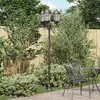 Image de vidaXL Poteau de lumière de jardin vidaXL 3 lampes E27 Bronze 220 cm Aluminium