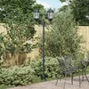 Image de vidaXL Lampadaire De Jardin Vidaxl À 2 Lampes E27 Vert 220 Cm En Aluminium