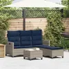 Image de vidaXL Salon de jardin 3 pcs avec coussins forme L gris résine tressée3328644
