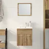 Image de vidaXL Vidaxl Ensemble De Meubles Salle De Bain 2 Pcs Bois D'ingénierie