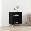 Image de Buffet vidaXL Noir en ChÃªne 57x35x70 cm en Bois d'ingÃ©nierie