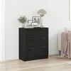 Image de Buffet en chÃªne noir vidaXL 60x30x70 cm en bois d'ingÃ©nierie