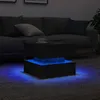 Image de vidaXL Table basse avec lumières LED chêne noir 50x50x40 cm862257