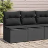 Image de vidaXL Vidaxl Salon De Jardin Avec Coussins 2 Pcs Noir Résine Tressée Acacia