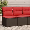 Image de vidaXL Vidaxl Salon De Jardin Avec Coussins 2pcs Marron Résine Tressée Acacia