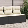 Image de Vidaxl Salon De Jardin Avec Coussins 2 Pcs Noir RÃ©sine TressÃ©e Acacia
