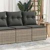 Image de Vidaxl Salon De Jardin 2 Pcs Avec Coussins Gris RÃ©sine TressÃ©e Acacia