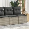 Image de vidaXL Vidaxl Salon De Jardin 2 Pcs Avec Coussins Gris Clair Polyrotin Acacia