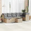 Image de vidaXL Salon de jardin avec coussins 8 pcs beige résine tressée3325315